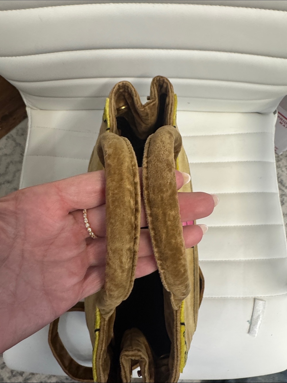 Prada Cahier brown velvet handbag - Picture 10 of 10
